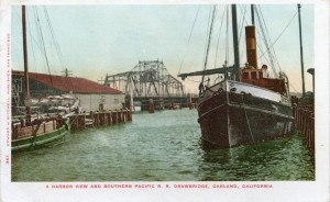 A Harbor View and Southern Pacific R. R. Drawbridge, Oakland, California                        